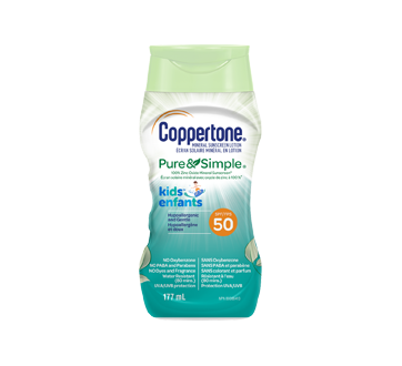 Enfants Pure & Simple écran solaire minéral en lotion FPS 50, 177 ml