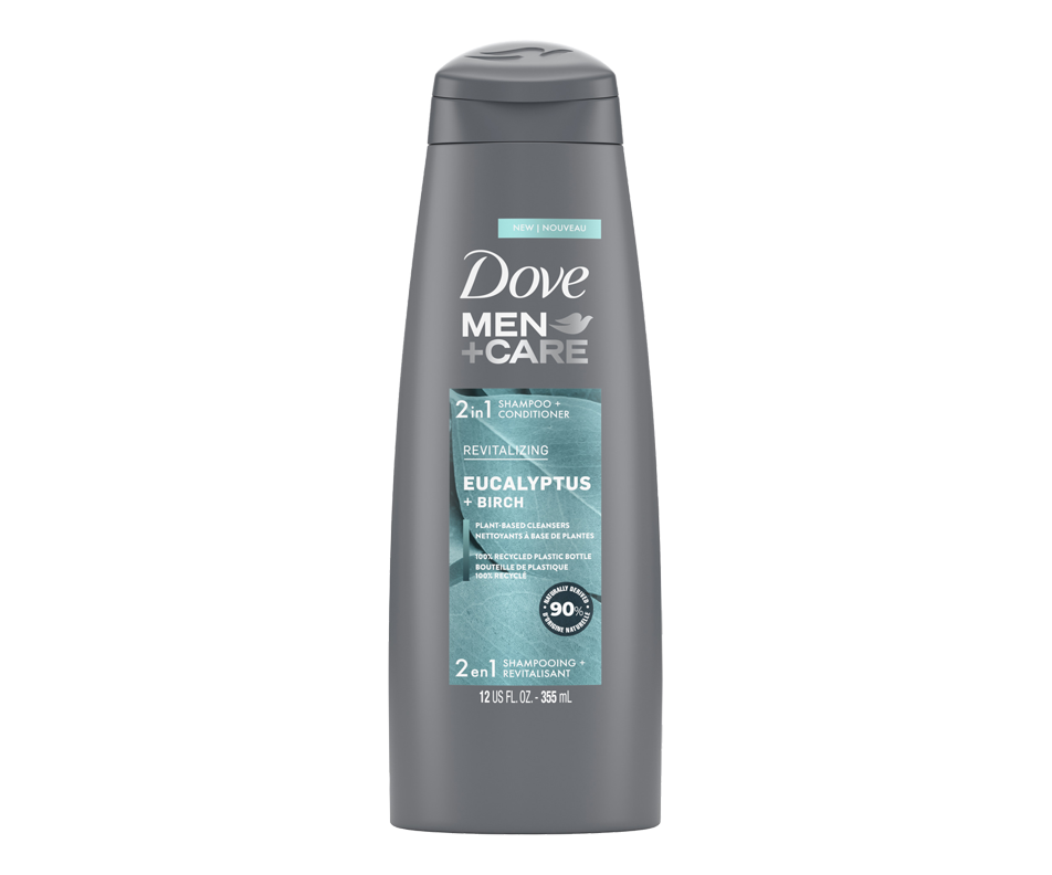 2 en 1 shampooing et revitalisant, eucalyptus et bouleau, 355 ml Dove