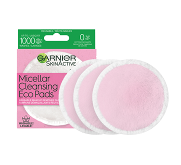 Image 2 du produit Garnier - SkinActive Micellaire tampons démaquillants réutilisables, 3 unités