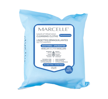 Image du produit Marcelle - Lingettes démaquillantes ultradouces biodégradables et recyclables, 40 unités
