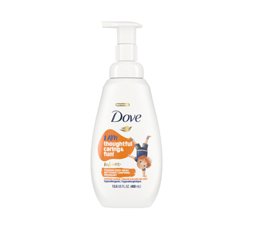 Image 1 du produit Dove - Kids Care nettoyant corporel moussant hypoallergénique pour enfants, 400 ml, biscuit à la noix de coco