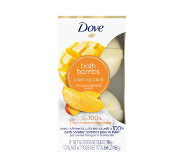 Image 1 du produit Dove - Glowing Care bombes pour le bain, 158 g, mangue et amande