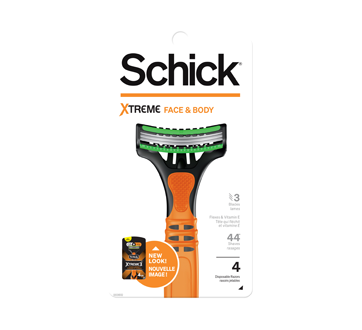 Image 1 du produit Schick - Xtreme3 rasoir pour hommes pour visage et corps, 4 unités