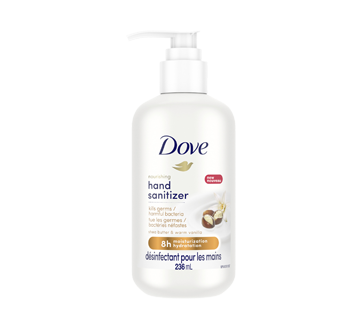 Image 1 du produit Dove - Nourishing désinfectant pour les mains, 236 ml, beurre de karité et vanille chaude