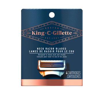 Image du produit King C.Gillette - Lames de rasoir pour le cou, 4 unités