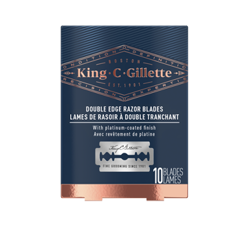 Image du produit King C.Gillette - Cartouches de rasoir de sûreté à double tranchant pour hommes, 10 unités