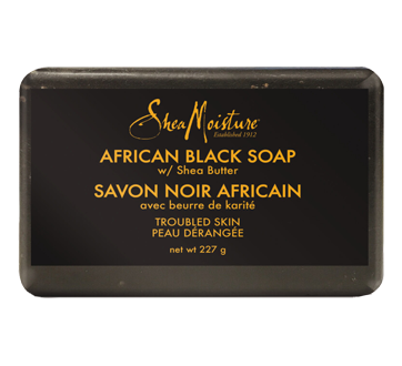 Savon noir africain au beurre de karité pour peau dérangée, 230 g