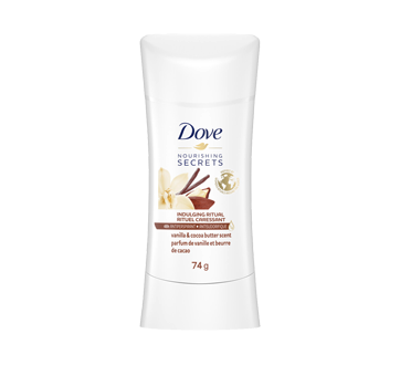 Image 1 du produit Dove - Nourishing Secrets antisudorifique 48H, 74 g, vanille et beurre de cacao