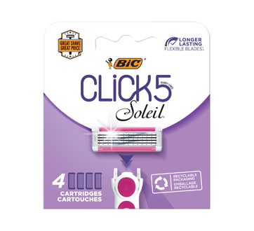 Image du produit Bic - Click5 Soleil cartouches de recharge pour rasoir, 4 unités