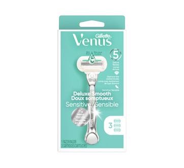Image du produit Gillette - Venus Doux Somptueux Sensible pour femmes rasoir manche avec cartouches de rechange, 4 unités