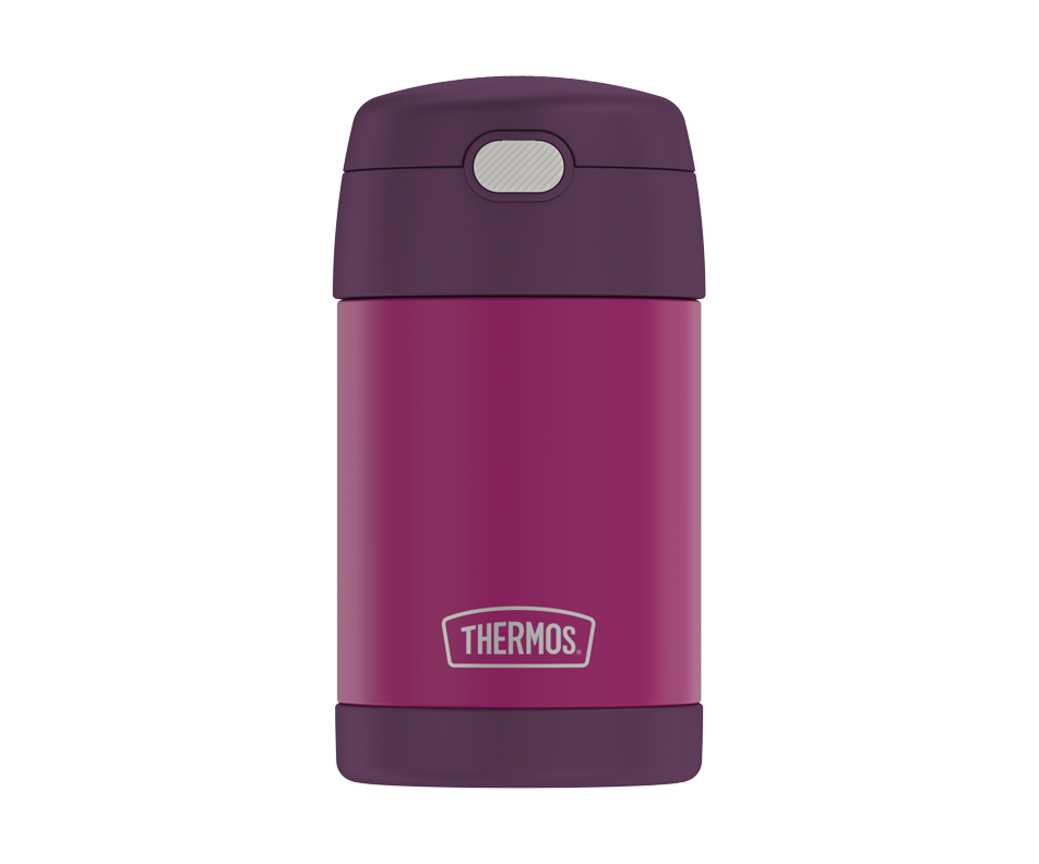 FUNtainer contenant à nourriture avec cuillère, rouge violet, 470 ml