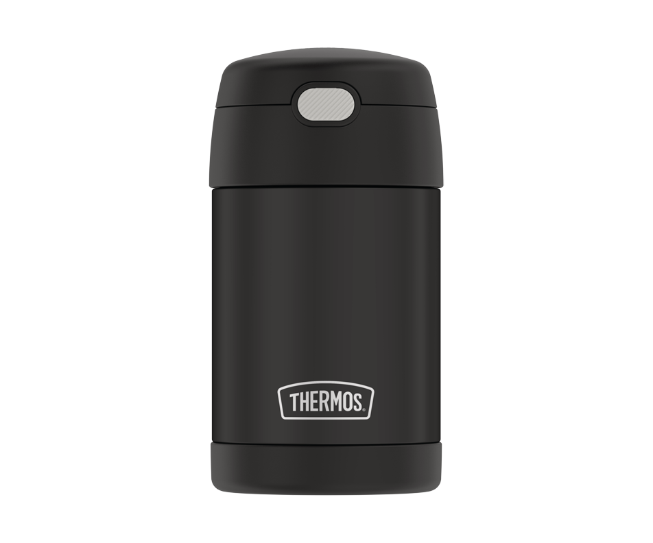 FUNtainer contenant à nourriture avec cuillère, noir mat, 470 ml