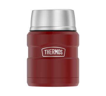 Image du produit Thermos - Contenant alimentation isole en acier inoxydable avec cuillière, 470 ml, rouge