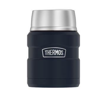Image du produit Thermos - Contenant alimentation isole en acier inoxydable avec cuillière, 470 ml, bleu
