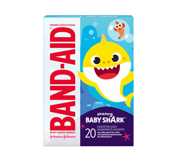 Image du produit Band-Aid - Pansements adhésifs Baby Shark, 20 unités