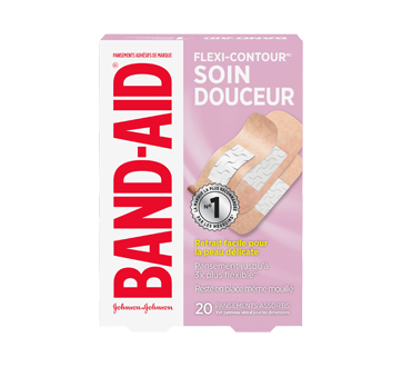 Image 1 du produit Band-Aid - Pansements adhésifs flexi-contour, 20 unités