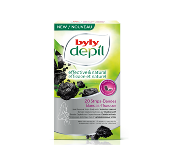 Depil bandes dépilatoires pour le corps au charbon actif, 20 unités