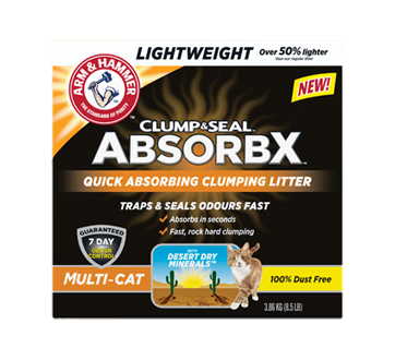 Litière agglomérante et scellante AbsorbX, 8,5 L