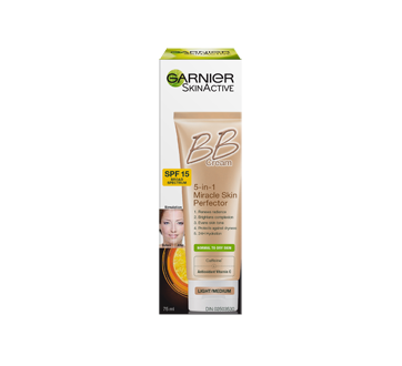 Image 1 du produit Garnier - SkinActive crème BB 5-en-1 pour peau normale à sèche FPS 15, 75 ml, teint clair à médium