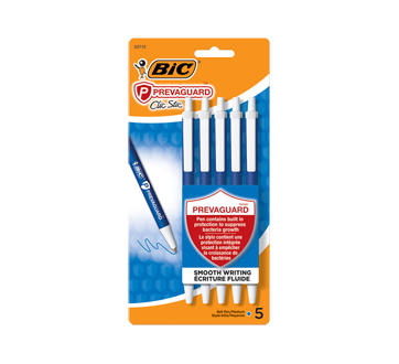 PrevaGuard Clic Stic stylo-bille moyen bleu, 5 unités