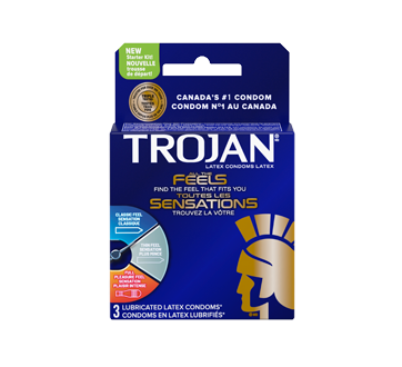 Image du produit Trojan - Condoms Toute les Sensations, 3 unités