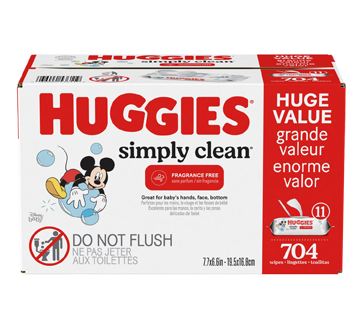 Simply Clean lingettes pour bébés, 704 unité