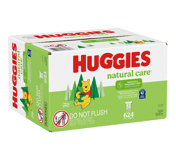 Image 2 du produit Huggies - Natural Care lingettes pour bébés pour peau sensible, non parfumées, 624 unités