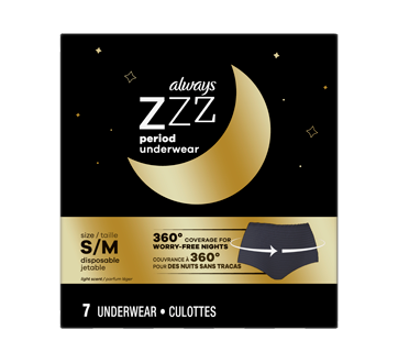 Image du produit Always - ZZZ sous-vêtements jetable de nuit pour les règles de nuit, P-M, 7 unités