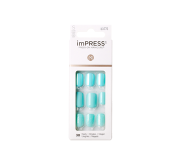 imPRESS Press-On Manicure ongles courts, 30 unités, Rain Check
