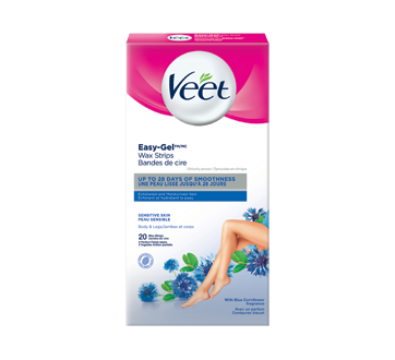 Bandelettes de cire easy-gel, corps et jambes, 20 unités