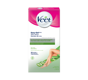 Image du produit Veet - Bandelettes de cire easy-gel, corps et jambes, 40 unités