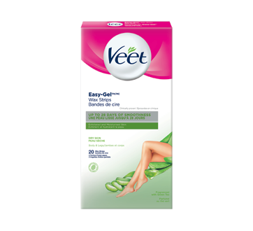 Bandelettes de cire easy-gel, corps et jambes, 40 unités