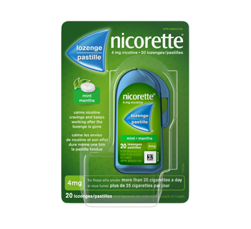 Image du produit Nicorette - Pastilles menthe 4 mg, 20 unités