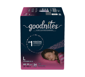 Sous-vêtements de nuit contre l'énurésie nocturne pour filles, 34 unités