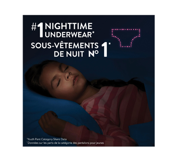 Image 6 du produit GoodNites - Sous-vêtements de nuit pour filles, larges, 34 unités
