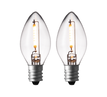 Ampoule pour veilleuse DEL 0,5 W, 2 unités – Globe Electric : Ampoule  électrique