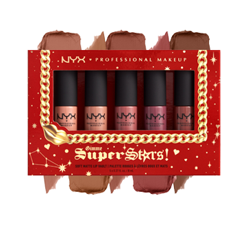 Image 2 du produit NYX Professional Makeup - Gimme Super Stars! palette rouges à lèvres doux et mats, 5 unités