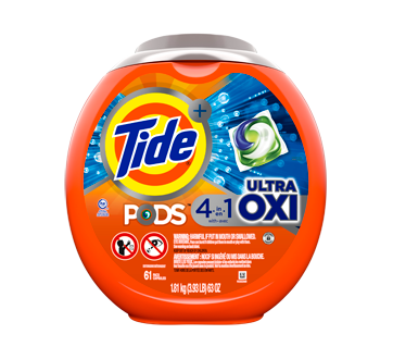 Pods Ultra Oxi capsules de détergent à lessive liquide, 61 unités/61 units