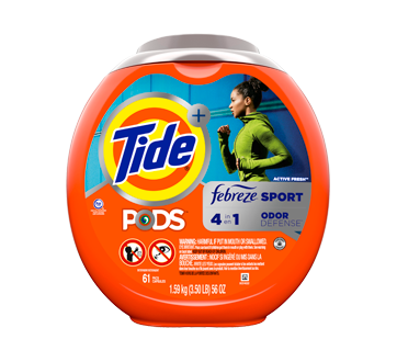 Image du produit Tide - Pods Plus Febreze Sport Odor Defense capsules de détergent à lessive liquide, 61 unités/61 units