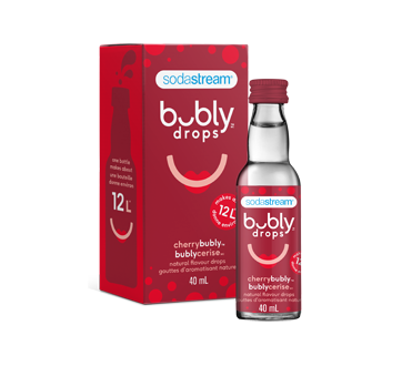 Bubly Drops gouttes d'aromatisation naturelle, 40 ml, cerise