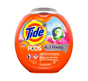 Pods avec Downy capsules de détergent à lessive liquide, 61 unités/61 units, fraîcheur d'avril