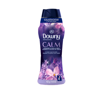 Image du produit Downy - Infusions Calm perles de rehausseur de parfum pour lessive, 422 g, lavande et gousse de vanille