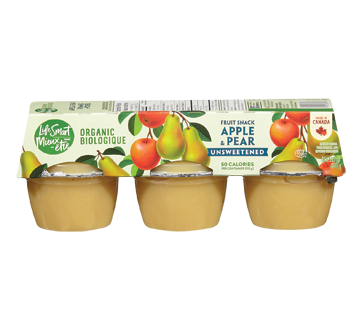 Collation aux fruits non sucrée biologique, 6 x 113 g, pommes et poires