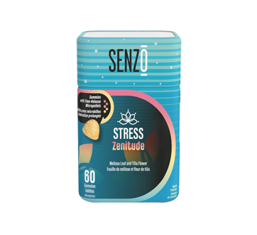 Image du produit Senzo - Stress Zénitude feuille de mélisse et fleur de tilia gélifiés, 60 unités, pomme