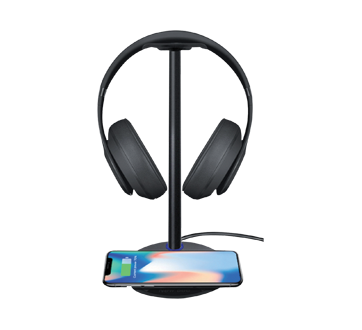 Support pour casque d'écoute avec chargeur sans fil rapide 2-en-1, 1 unité  – ibiZ : Casque d'écoute et écouteurs