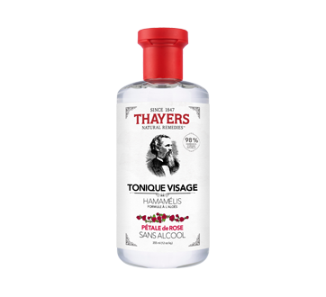 Tonique visage sans alcool formule à l'hamamélis et à l'aloès, 355 ml, pétale de rose