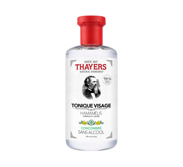 Tonique visage sans alcool formule à l'hamamélis et à l'aloès, 355 ml, concombre