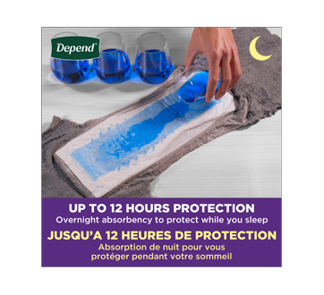 Image 2 du produit Depend - Fresh Protection sous-vêtements d'incontinence de nuit pour hommes, grands - gris, 14 unités