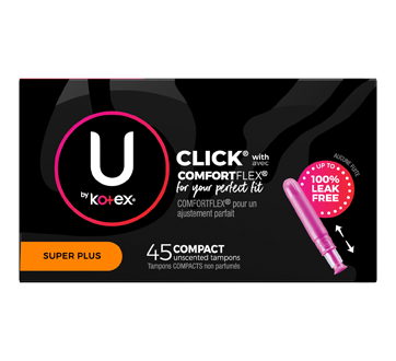 Image 6 du produit U by Kotex - Click tampons compacts, super plus, 45 unités