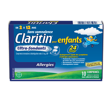 Image du produit Claritin - Allergies pour enfants soulagement sans somnolence 24 heures comprimés, 10 unités